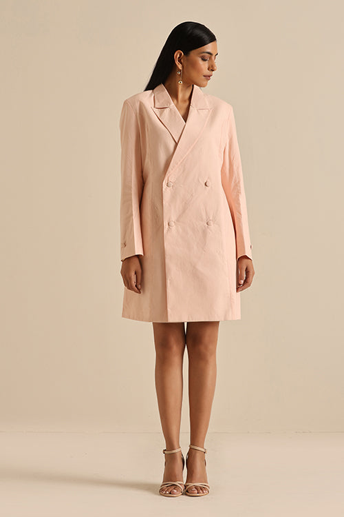 Okhai 'Captain' Pure Cotton Herbal Dyed Blazer Dress