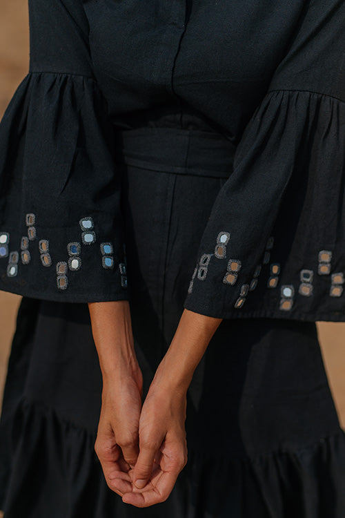 Okhai 'Sacred' Embroidered Cotton Handloom Dress | Rescue