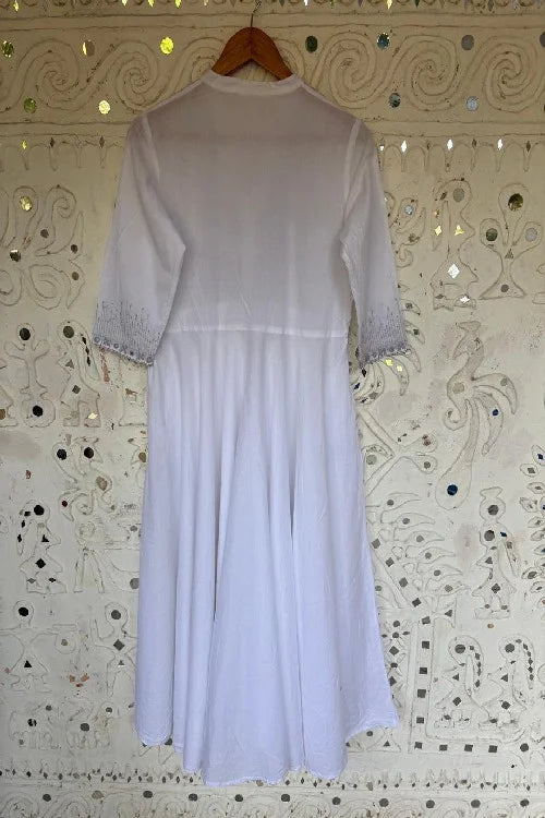 Okhai 'Ariya' Hand Embroidered Mirror Work Pure Cotton Dress | Rescue