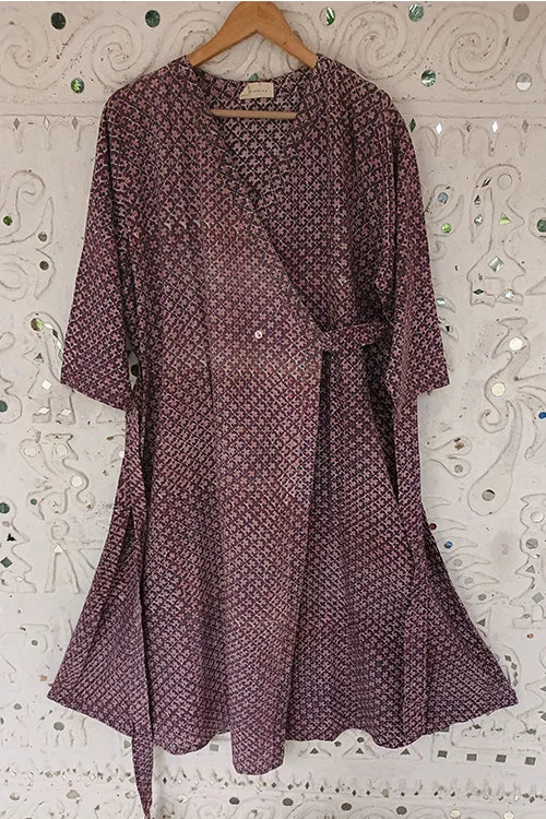 Okhai 'Adapt' Naturally Dyed Pure Cotton Wrap Dress| Rescue