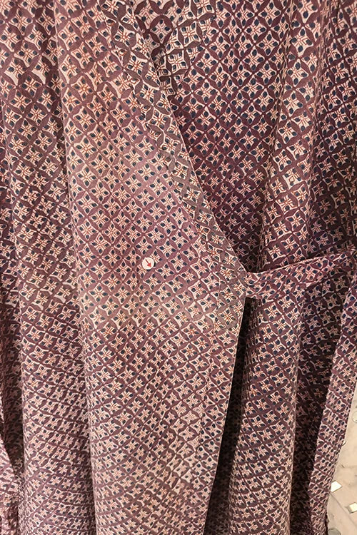 Okhai 'Adapt' Naturally Dyed Pure Cotton Wrap Dress| Rescue