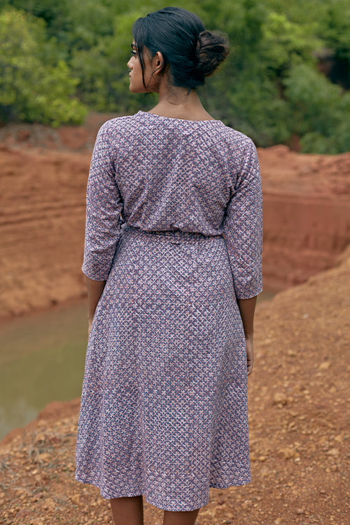 Okhai 'Adapt' Naturally Dyed Pure Cotton Wrap Dress| Rescue