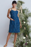 Okhai 'Tiffany Blue' Hand Block Printed Pure Cotton Dress | Rescue