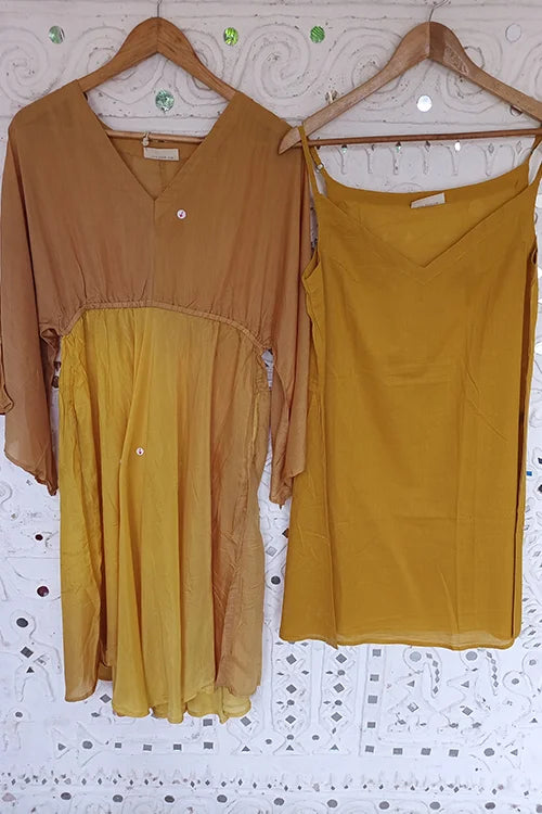 Okhai 'Parisian Dream' Ombre V-Neck Silk Blend Dress| Rescue