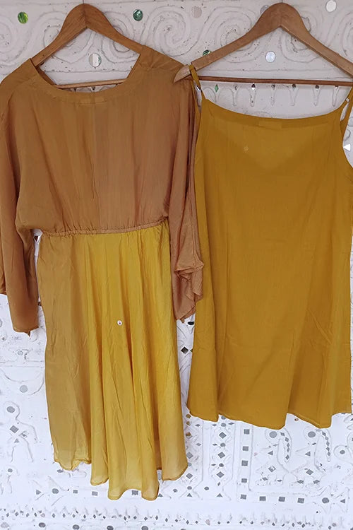 Okhai 'Parisian Dream' Ombre V-Neck Silk Blend Dress| Rescue