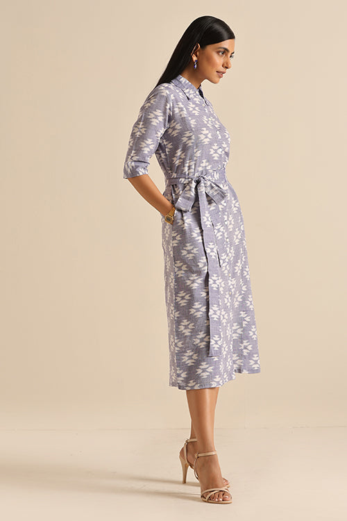 Okhai 'Empathetic' Pure Cotton Ikat Dress