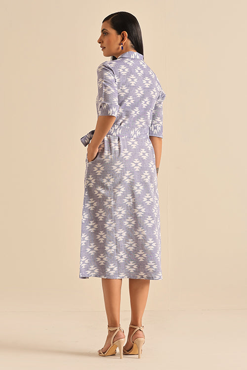 Okhai 'Empathetic' Pure Cotton Ikat Dress