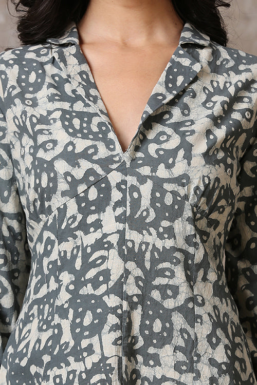 Symmetry Hand Block Printed Pure Cotton Dress For Women Online