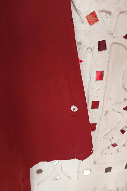 Okhai 'Glittered Sky' Pure Cotton Hand Embroidered Mirror Work Wrap Dress| Rescue