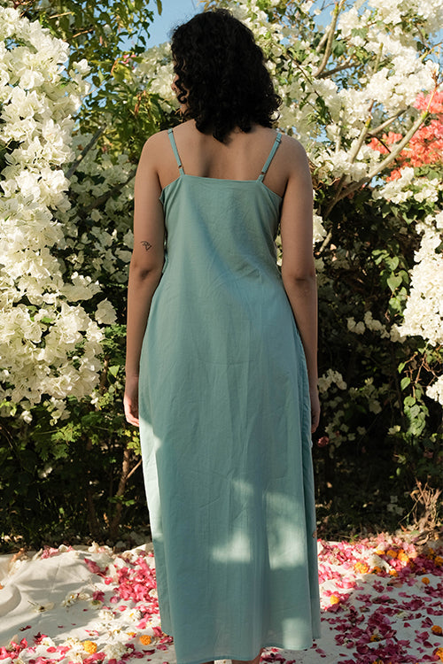 Okhai 'Butterfly' Hand Embroidered Cotton Wrap Dress| Rescue