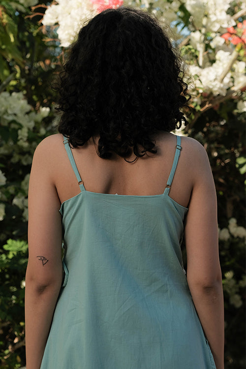 Okhai 'Butterfly' Hand Embroidered Cotton Wrap Dress| Rescue