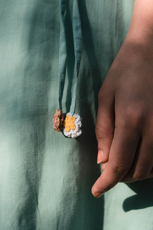 Okhai 'Butterfly' Hand Embroidered Cotton Wrap Dress| Rescue