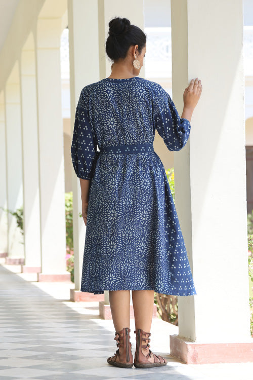 Okhai 'Bohemian' Pure Cotton Hand Block Printed Dress