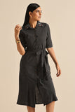 Okhai 'Confident' Pure Cotton Handwoven Hand Embroidered Dress