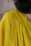 Okhai "Golden Amaltas" Pure Cotton Mul Mirrorwork Dress