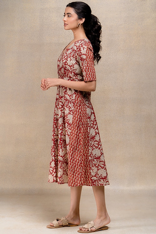 Okhai "Inspire" Handblock Printed Pure Cotton Dress