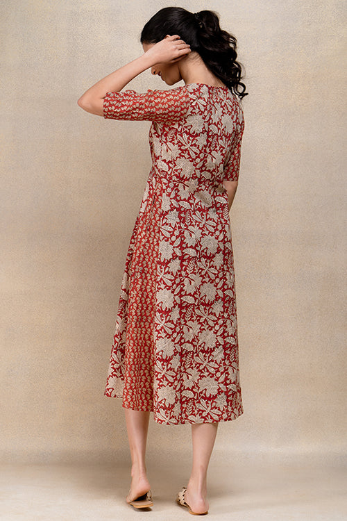 Okhai "Inspire" Handblock Printed Pure Cotton Dress