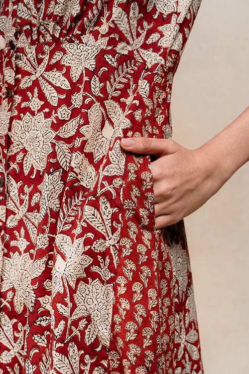 Okhai "Inspire" Handblock Printed Pure Cotton Dress