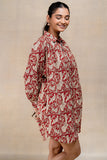 Okhai "Jovial" Handblock Printed Pure Cotton Antifit Shirt Dress