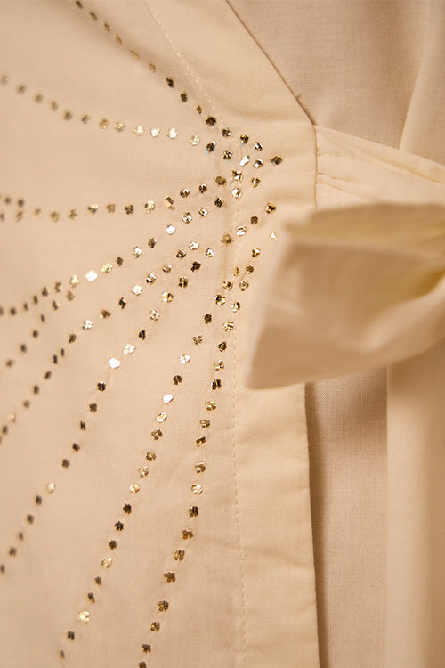 Okhai "Lumiere" Mukaish and Khaat Bharat work Wrap Dress