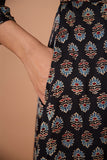 Okhai "Garnet Gypsy" Handblock Printed Modal Ajrakh One-Shoulder Dress