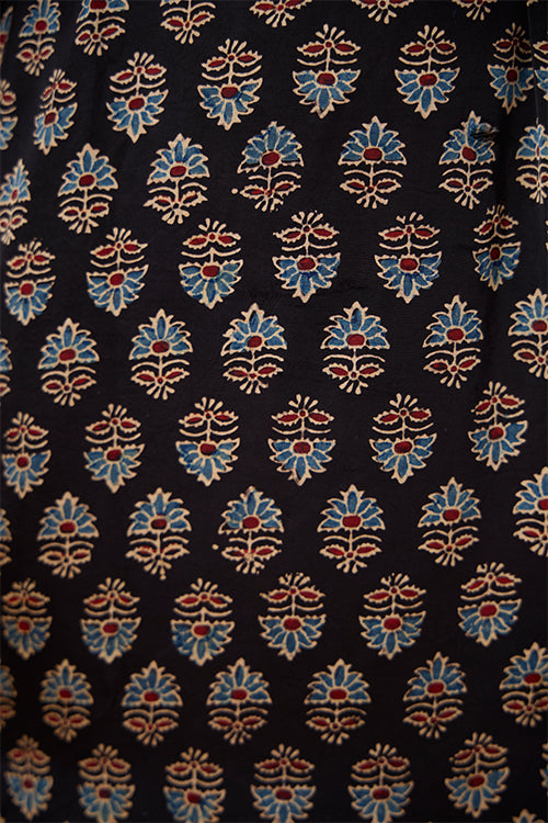 Okhai "Garnet Gypsy" Handblock Printed Modal Ajrakh One-Shoulder Dress