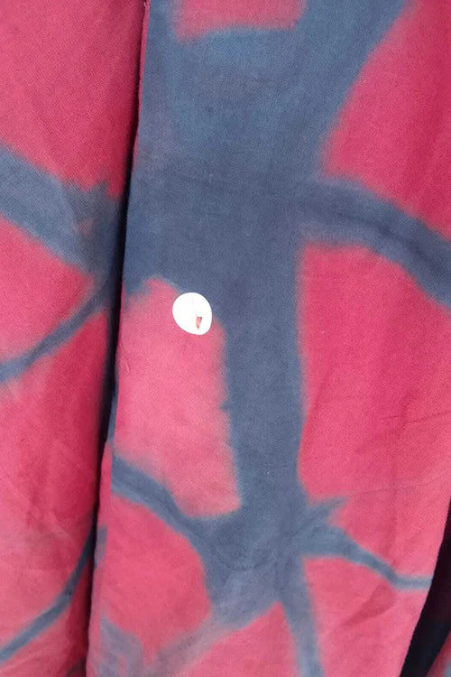 Okhai "Red Sangria" Tie-and-Dye Pure Cotton Sleeveless Dress| Rescue