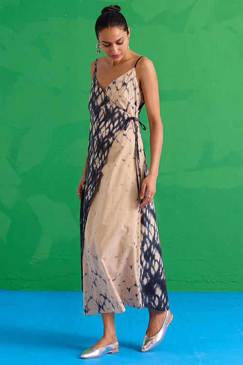 Okhai "Quartzite" Tie-Dye Pure Cotton Wrap Dress