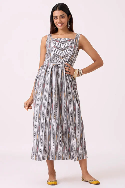 Okhai "Whisper" Pure Cotton Ikat Dress