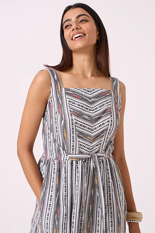 Okhai "Whisper" Pure Cotton Ikat Dress