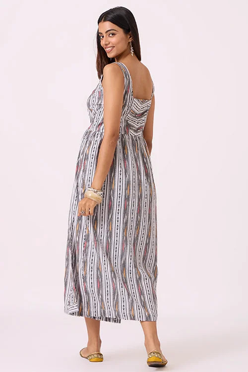 Okhai "Whisper" Pure Cotton Ikat Dress