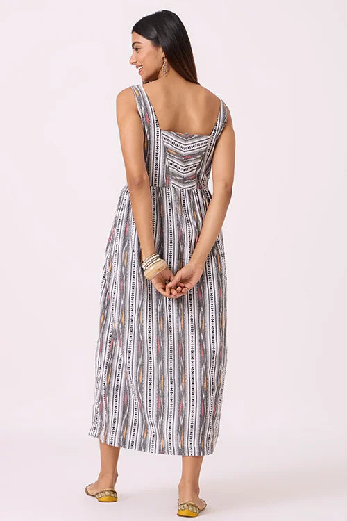 Okhai "Whisper" Pure Cotton Ikat Dress