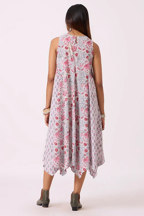 Okhai "Vacay" Hand Block Printed Pure Cotton Sleeveless Dress