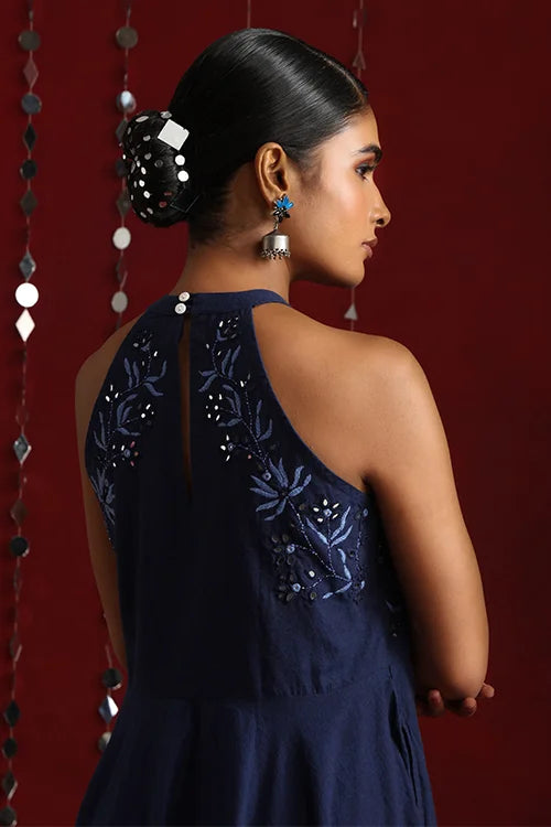 Okhai "Dusk Glow" Hand-Embroidered Pure Cotton Dress