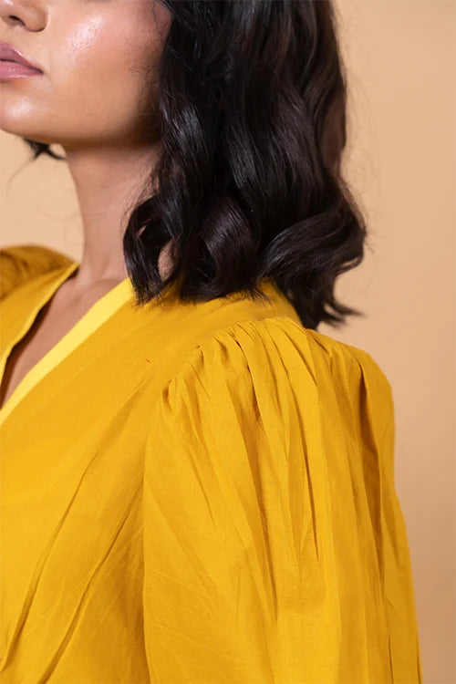 Okhai 'Golden Hour' Pure Cotton Mustard Dress