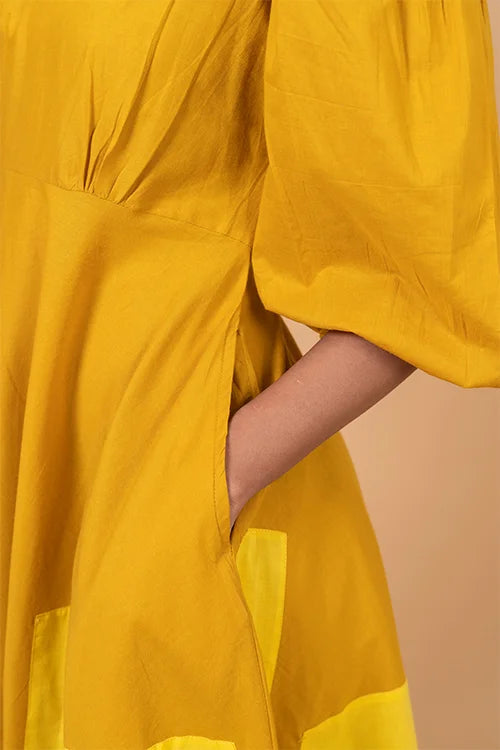 Okhai 'Golden Hour' Pure Cotton Mustard Dress
