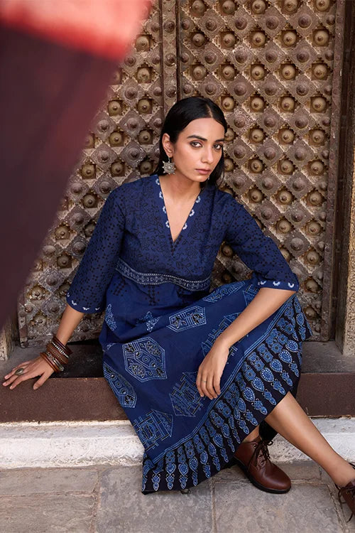 Okhai "Indus" Cotton Ajrakh Dress