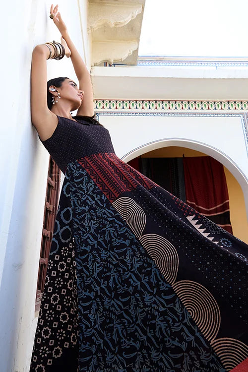 Okhai "Patternplay" Cotton Ajrakh Sleeveless Dress