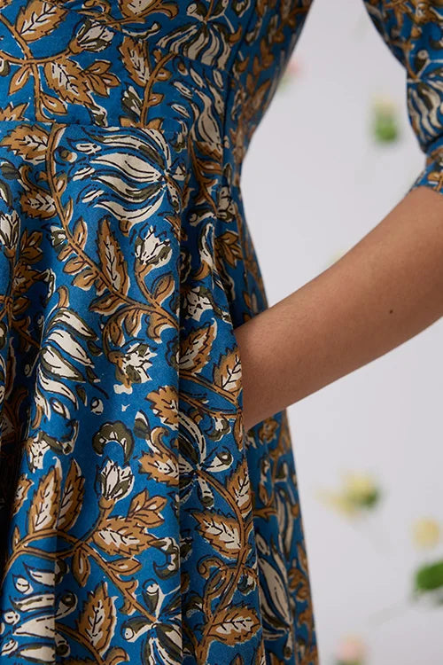 Okhai "Nightangle" Hand Block Printed Pure Cotton Dress