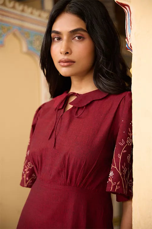 Okhai "Amour" Hand Embroidered Pure Cotton Dress