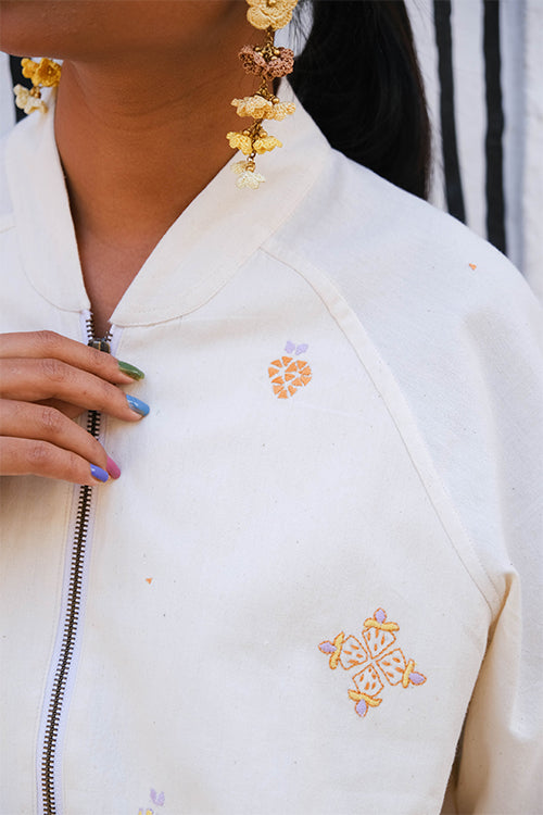 Okhai "Fruit punch" Suf Embroidered Pure Cotton Bomber Jacket