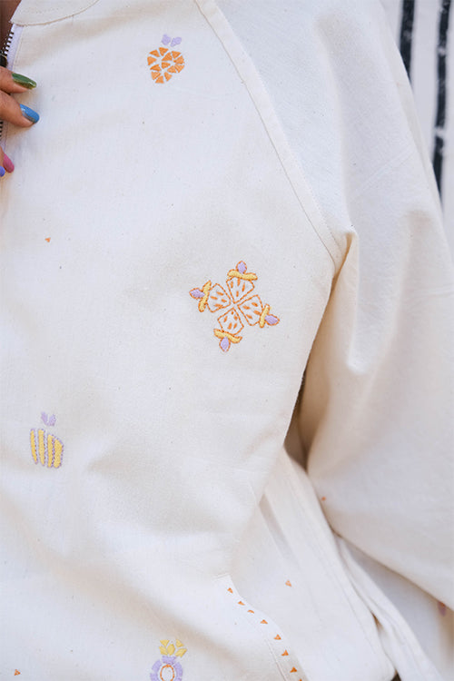 Okhai "Fruit punch" Suf Embroidered Pure Cotton Bomber Jacket