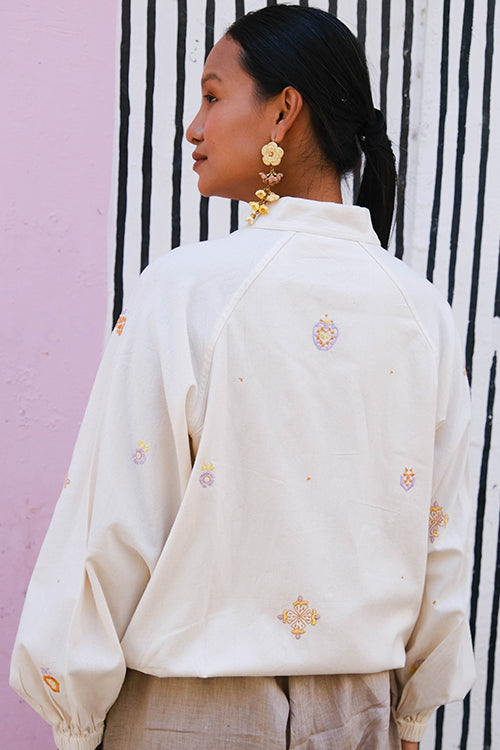 Okhai "Fruit punch" Suf Embroidered Pure Cotton Bomber Jacket