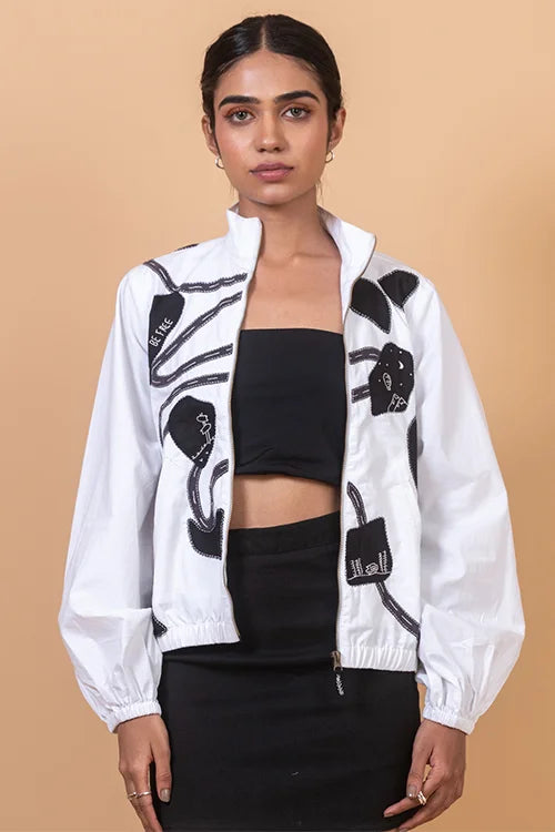 Okhai "Getaway" Hand Applique and Embroidery work Pure Cotton Jacket