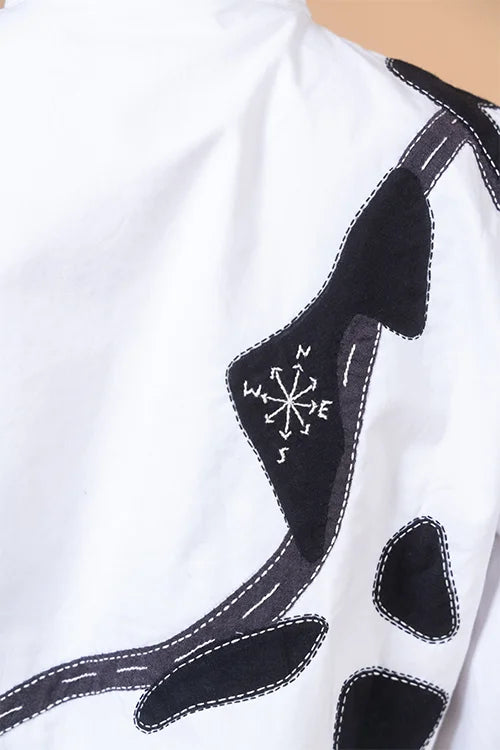 Okhai "Getaway" Hand Applique and Embroidery work Pure Cotton Jacket