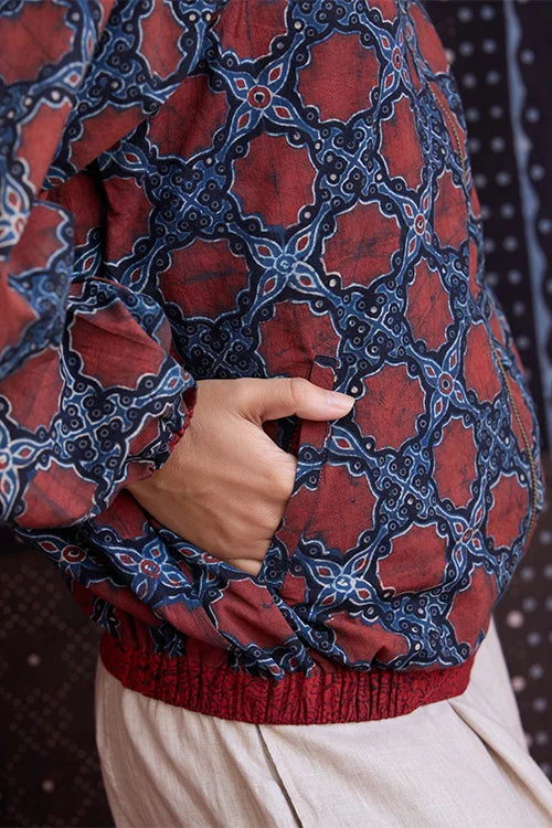 Okhai "Lothal" Cotton Ajrakh Bomber Jacket