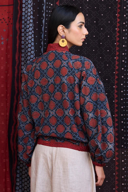 Okhai "Lothal" Cotton Ajrakh Bomber Jacket