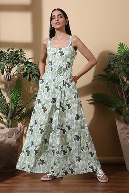 Succulent Hand Block Printed Pure Cotton Jumpsuit For Women Online