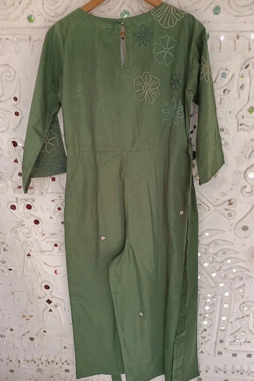 Okhai 'Forest Magic' Pure Cotton Hand Embroidered Jumpsuit| Rescue