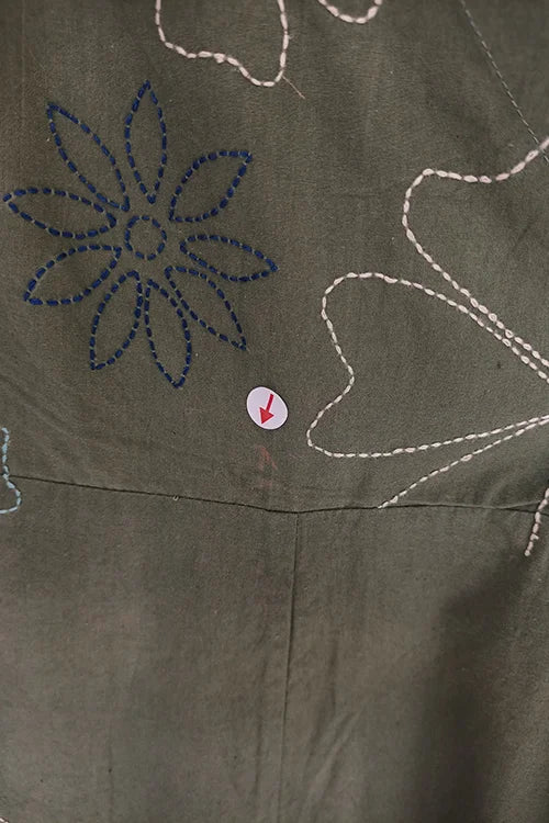 Okhai 'Forest Magic' Pure Cotton Hand Embroidered Jumpsuit| Rescue